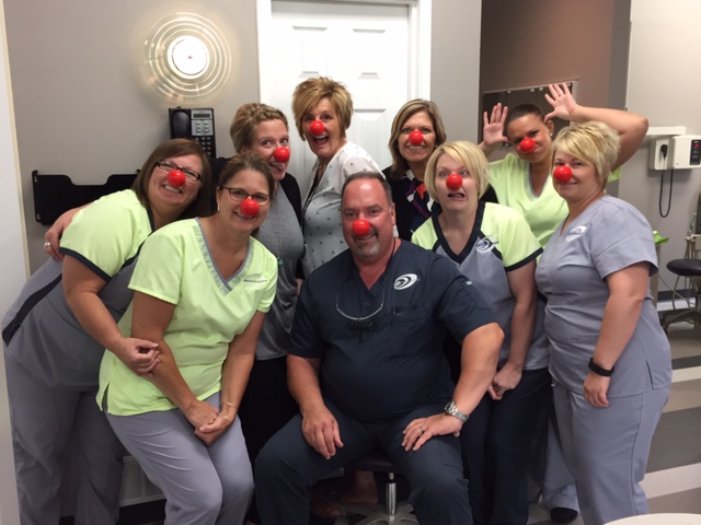 staff with red noses
